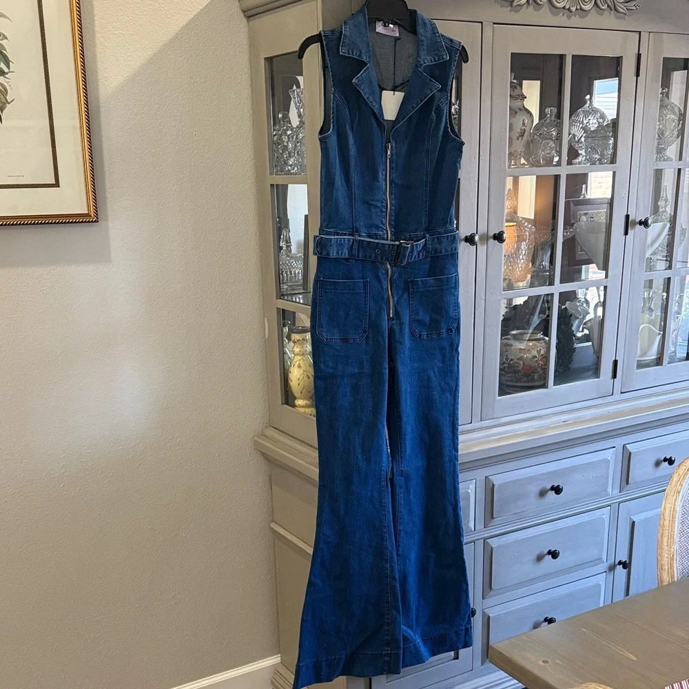 Brand New! Wisteria Lane Sleeveless Denim Jumpsuit, Women’s Large - Picture 1 of 1